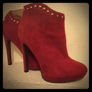 Red heeled boots
